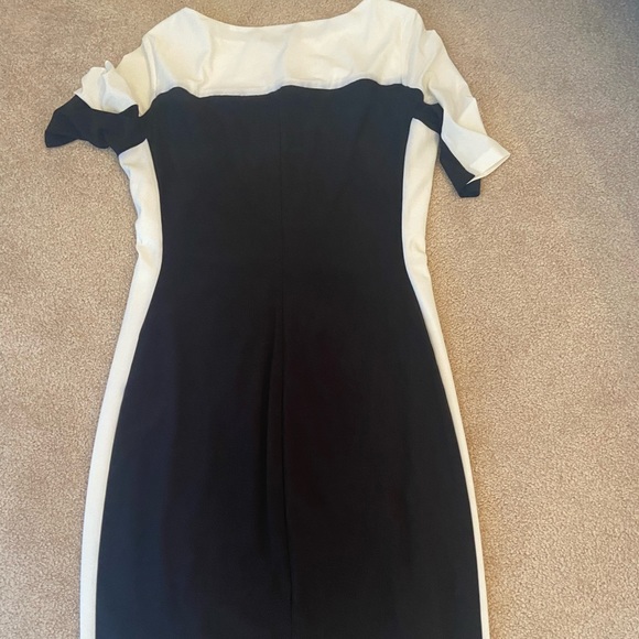 Chaps Black and White Dress - Picture 3 of 4